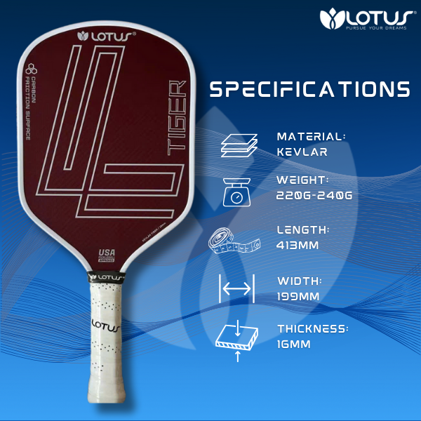 vợt pickleball lotus tiger chính hãng giá tốt nhất thị trường