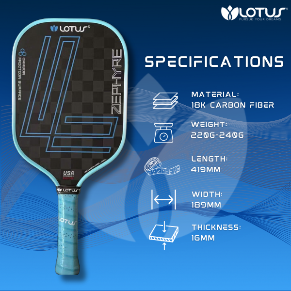 vợt pickleball lotus zephyre chính hãng giá tốt nhất thị trường